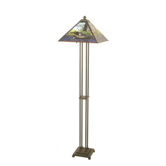 Meyda Tiffany - 69274 - Two Light Floor Lamp - Loon - Purple/Blue Bl Ca Ebr