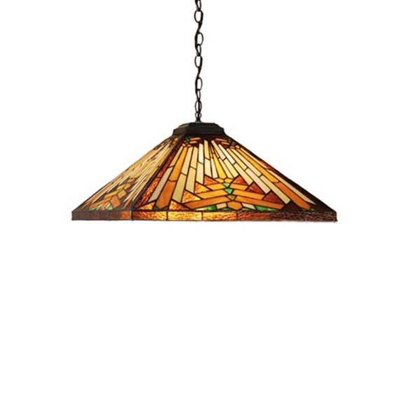 Meyda Tiffany 69419 Square Nuevo Mission 24" Wide Pendant - MultiColor