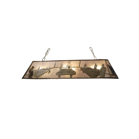 Meyda Tiffany 69613 60" L Pool Hall Island / Billiard Fixture - Copper