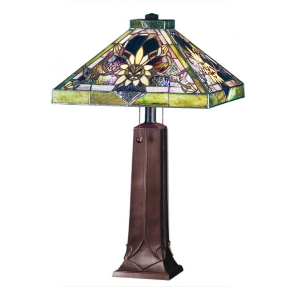 Meyda Tiffany 70969 Tiffany Two Light Accent Table Lamp - MultiColor