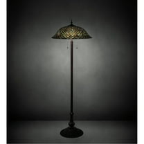 Meyda Tiffany 71245 3 Light 62" Tall Tiffany Floor Lamp - MultiColor