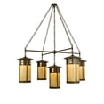 thumbnail image 1 of Meyda Tiffany 72054 71.5" W Fulton Englewood 5 Light Hanging Lantern Chandelier - Brown, 1 of 1