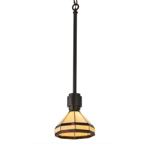 Meyda Tiffany 72559 Topridge 8" Wide Mini Pendant - Brown