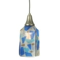 thumbnail image 1 of Meyda Tiffany 73264 4" Square Ciel Cadente Draped Fused Glass Mini Pendant - Nickel, 1 of 1