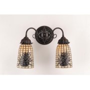 Meyda Tiffany 74048 13" Wide 2 Light Double Sconce - MultiColor