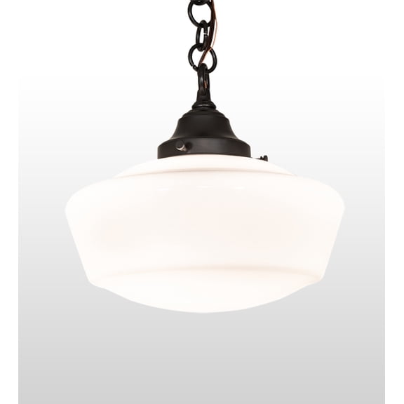 Meyda Tiffany 78010 Revival Schoolhouse 12" Wide Pendant - Brown