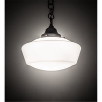 Meyda Tiffany 78010 Revival Schoolhouse 12" Wide Pendant - Brown