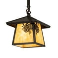 thumbnail image 1 of Meyda Tiffany 79477 Square Stillwater 12" Wide Pendant - Brown, 1 of 2