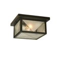 thumbnail image 1 of Meyda Tiffany 81625 Two Light Down Lighting Outdoor Flush Mount Ceiling Fixture - Black, 1 of 1