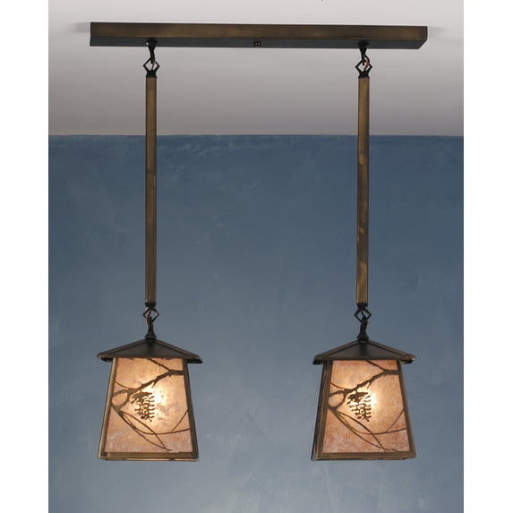 Meyda Tiffany 82388 2 Light 30-1/2" Wide Multi Light Pendant - Copper