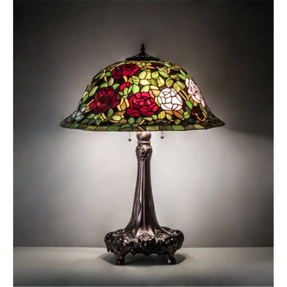 Meyda Tiffany 82452 3 Light 31" Tall Tiffany Table Lamp - MultiColor