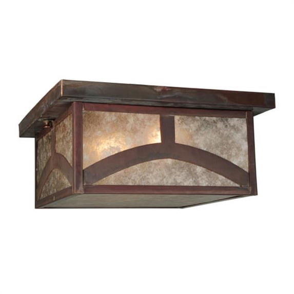 Meyda Tiffany 83099 Hyde Park Hill Top 2 Light 14" Wide Flush Mount Square Ceiling Fixture
