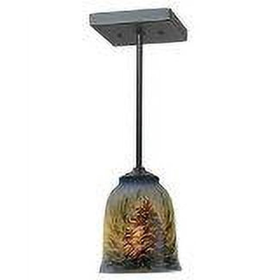Meyda Tiffany 94906 Pinecone 5" Wide Mini Pendant - Wrought Iron