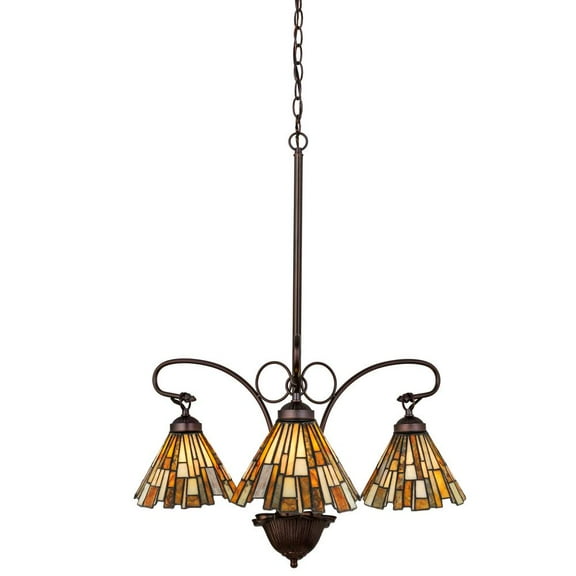 Meyda Lighting 24"W Delta Jadestone 3 LT Chandelier