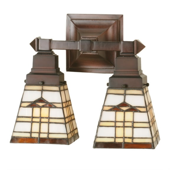 Meyda Tiffany 98200 Arrowhead Mission 2 Light Wall Sconce, 12" Width
