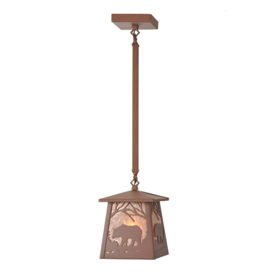 Meyda Tiffany 98769 1 Light 7" Wide Mini Pendant - Rust