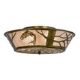 thumbnail image 1 of Meyda Tiffany Northwoods Leaping Trout 4 Light Flush Mount, 1 of 7