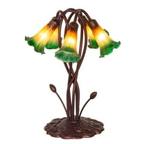Meyda Tiffany-style Lily Amber/ Green Lamp