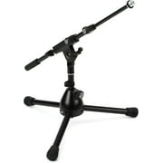 & Meyer 25950.500.55  Very Low Level Microphone Compact Stand  2Piece Telescopic Boom Arm  Zinc DieCast Base  Professional Grade For All Musicians  German Made  Black