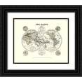 thumbnail image 1 of Meyer 31x26 Black Ornate Wood Framed with Double Matting Museum Art Print Titled - World - Meyer, 1 of 4