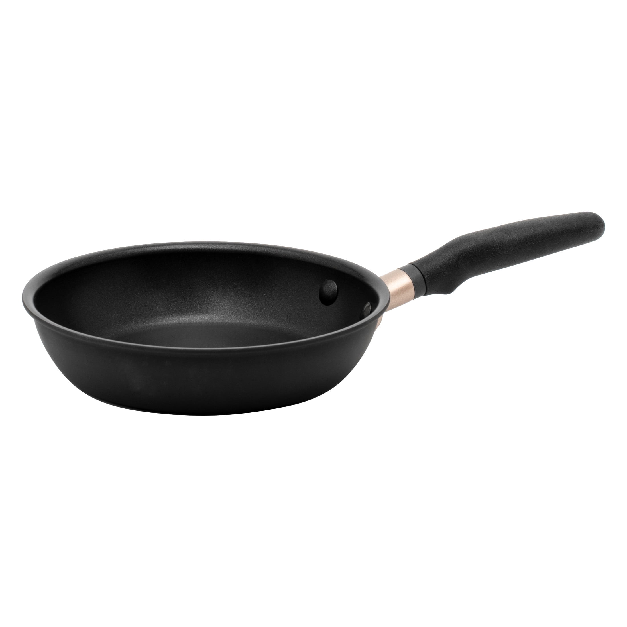 8 inch Nonstick Frying Pan with Lid, Black Granite Skillet with Non Toxic  APE