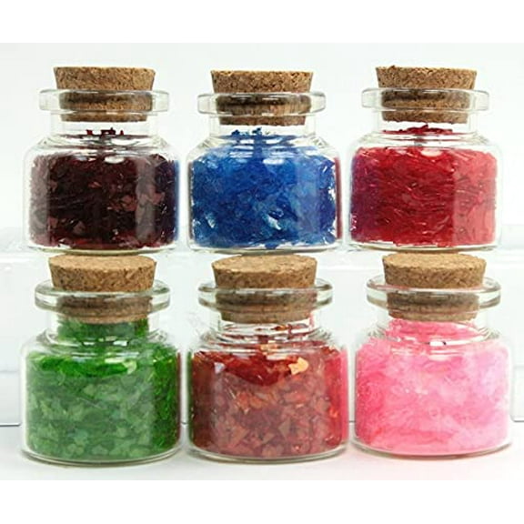 Meyer Imports Different Color Blended German Glass Glitter Sets Multicolored Popular Different Grit Sizes Jars & Bottels