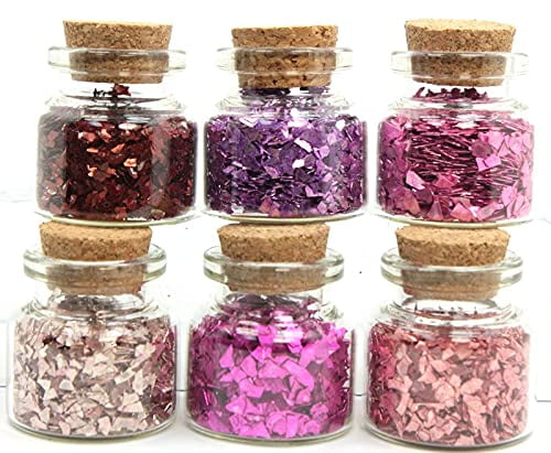 Meyer Imports Different Color Blended German Glass Glitter Sets Pink and Rose Set of Glitters Popular Different Grit Sizes