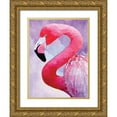 thumbnail image 1 of Meyer, Jill 12x14 Gold Ornate Wood Framed with Double Matting Museum Art Print Titled - Amazing Flamingos III, 1 of 4