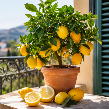 Meyer Lemon Tree Live Plant 4 to 6 Inch Tall, Meyer Lemon Bush Plant in 4 Inch Potted for Planting Outdoor