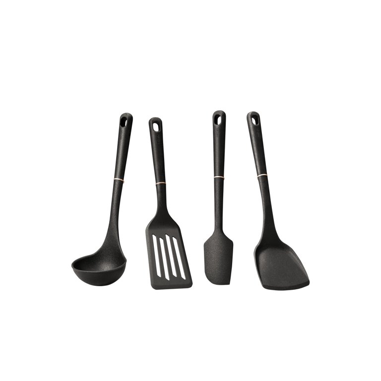 Marte 304 Stainless Steel Kitchen Cooking Utensils Set,6 Pcs All Metal Professional Cooking Tools Set,Matte Heavy Duty Cooking Uten