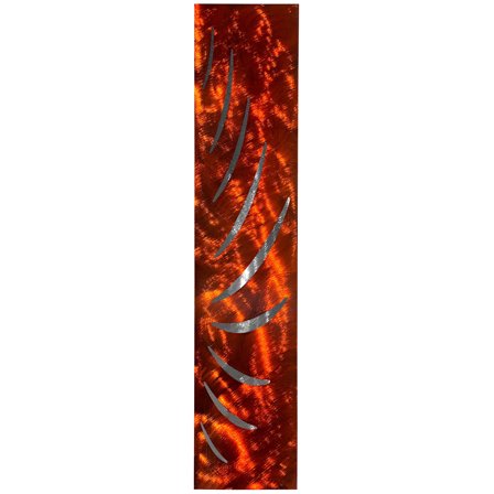 Meyerdirk Art Reverse Lashes Metal Decor, Candy Orange