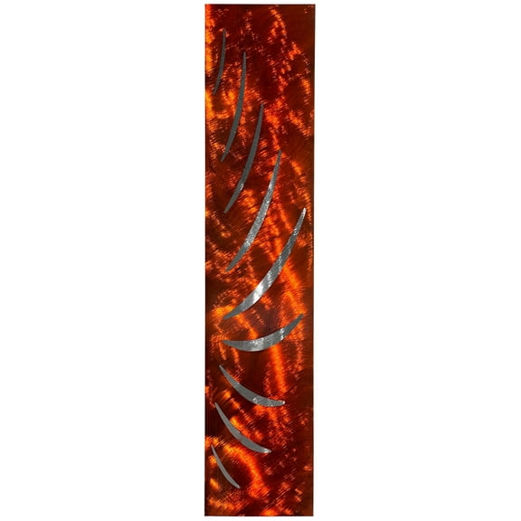 Meyerdirk Art Reverse Lashes Metal Decor, Candy Orange