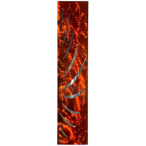 Meyerdirk Art Reverse Lashes Metal Decor, Candy Orange