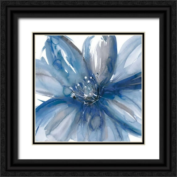 Meyers, Rebecca 15x15 Black Ornate Wood Framed with Double Matting Museum Art Print Titled - Blue Beauty I