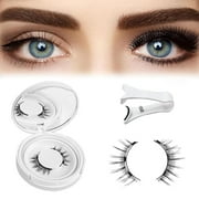 Meylora Magnetic Eyelashes, Meylora Magnetic Lashes, 2025 New Magnetic Eyelashes with Applicator, Double Sided Reusable Magnetic Eyelashes, Glue-Free Natural Lashes (Natural)