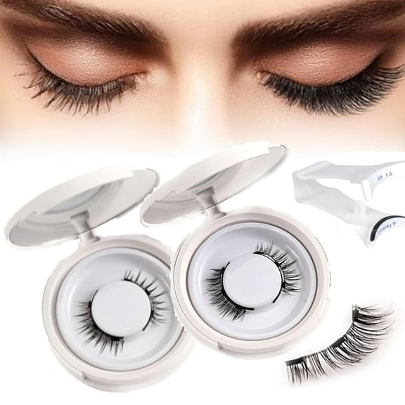 Meylora Magnetic Lashes, Meylora Magnetic Eyelashes with Applicator, Magnetic Eyelashes Without Eyeliner, Reusable Double Sided Magnetic Lashes No Glue or Liner Needed, Natural Look (Natural Simple)