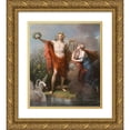 thumbnail image 1 of Meynier, Charles 15x17 Gold Ornate Wood Framed with Double Matting Museum Art Print Titled - Apollo, God of Light, Eloquence, Poetry and the Fine Arts with Urania, Muse of Astronomy, 1 of 4
