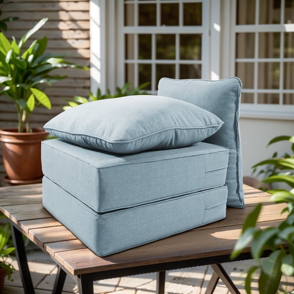 Opohoro Outdoor Deep Seat Cushion Set, 24"x24"x6", Water Resistant & UV Resistant Comfortable Furniture Cushions for Patio Chair, Sofa, Loveseat