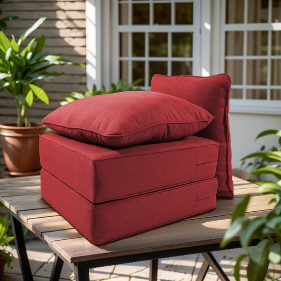Opohoro Outdoor Deep Seat Cushion Set, 24"x24"x6", Water Resistant & UV Resistant Comfortable Furniture Cushions for Patio Chair, Sofa, Loveseat