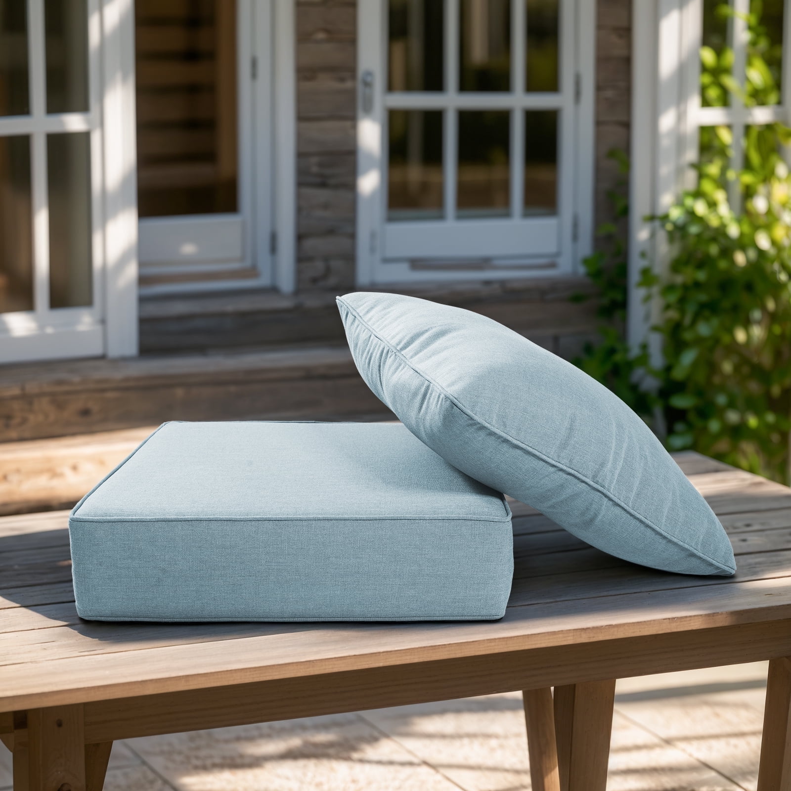 Opohoro Outdoor Deep Seat Cushion Set, 24"x24"x6", Water Resistant & UV Resistant Comfortable Furniture Cushions for Patio Chair, Sofa, Loveseat