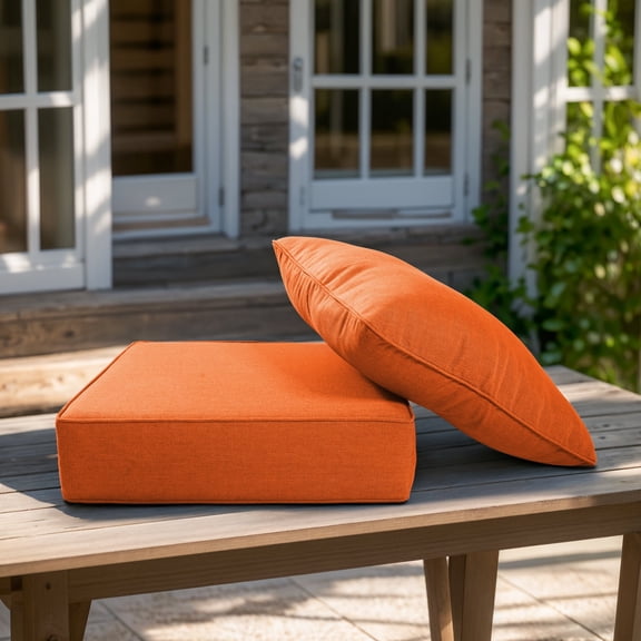 Opohoro Outdoor Deep Seat Cushion Set, 24"x24"x6", Water Resistant & UV Resistant Comfortable Furniture Cushions for Patio Chair, Sofa, Loveseat