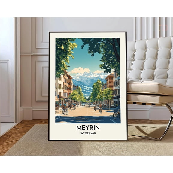 Meyrin Geneva Switzerland Poster, Unframed Paper Poster 8x10in