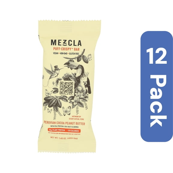 Mezcla Bar Cocoa Peanut Butter 1.4 oz (Pack Of 12)
