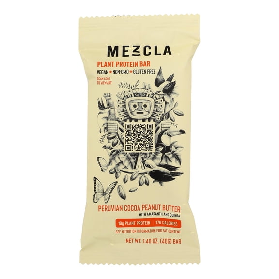 Mezcla - Peanut Butter Chocolate Bar - 1.4 Oz, Case of 12