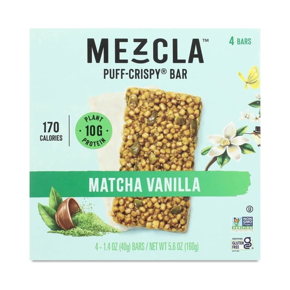 Mezcla, Puff-Crispy Bar, Japanese Matcha Vanilla