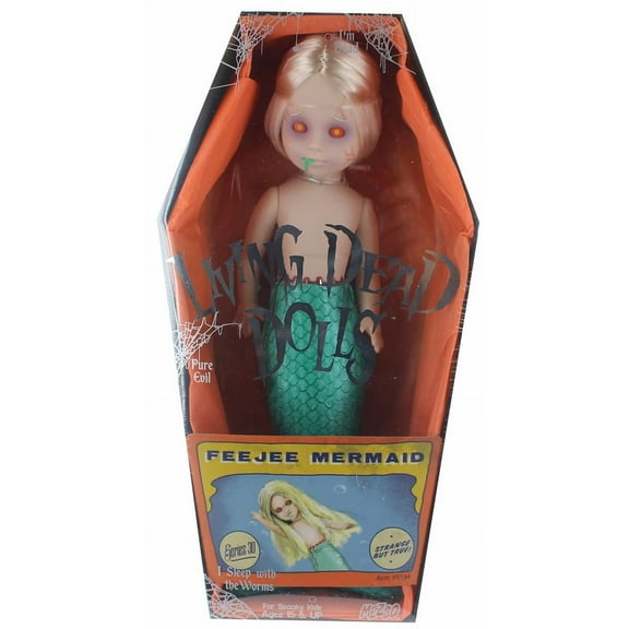 Mezco Toyz Living Dead Dolls Series 30, Doll, 10 inches, FeeJee Mermaid
