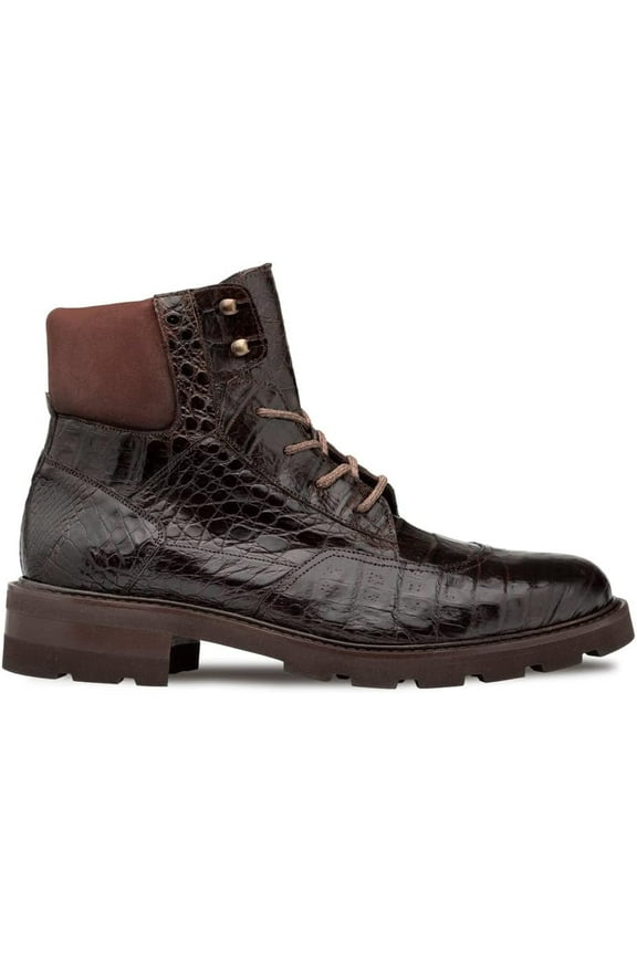 Brown Rugged Crocodile Lace Boot - 10.5