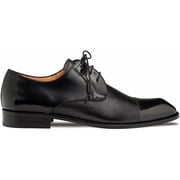 Mezlan Capello Hi-Shine Calf Derby   Handmade Men s Dress Shoes in Premium Calfskin with Memory Foam Insole   Made in Spain - Black