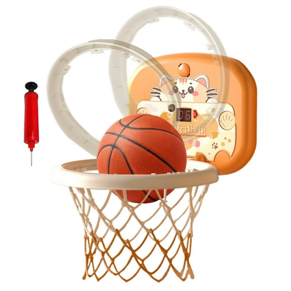 MezoJaoie Basketball Hoop Indoor Toddler Basketball Set for Wall Interactive Indoor Ball Sports Toy with Scoreboard for Bedroom Children's Room Home School Teens appropriate