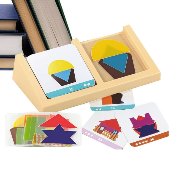 MezoJaoie Block Puzzle Educational Geometric Pattern Blocks Kindergarten Activities for Preschool Leisure Elementary School Home Classroom Party gorgeous